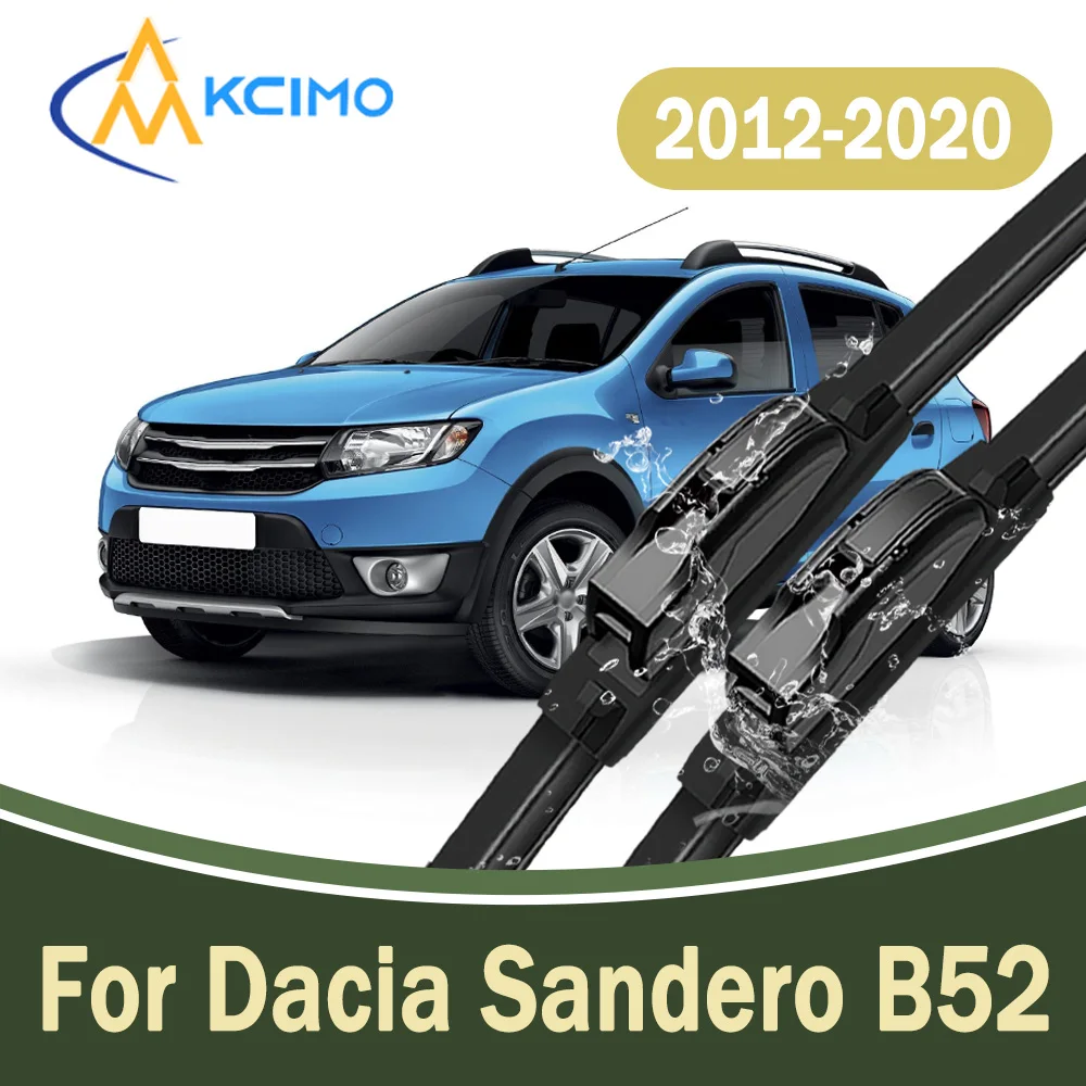 

All-Weather Front Windscreen Wiper Blades For Dacia Sandero B52 2012-2020 Silent Car Windshield Replacement Parts 2Pcs