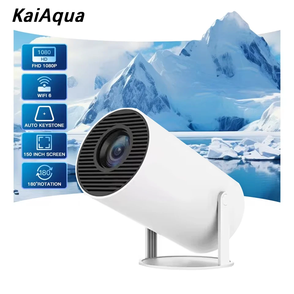 2026 Nieuwe HY300 Projector 4K Android 11 Wifi6 290ANSI Allwinner H713 BT5.0 1080P 1280*720P Cinema Buiten Portable Projector ﻿