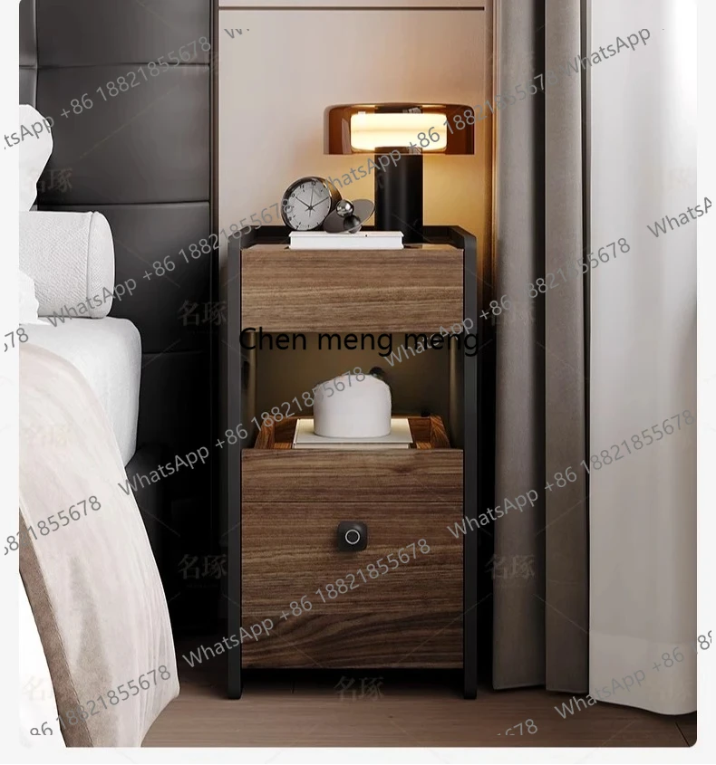 

Smart extremely narrow bedside table Small household bedroom 2025 New narrow bedside table with lock