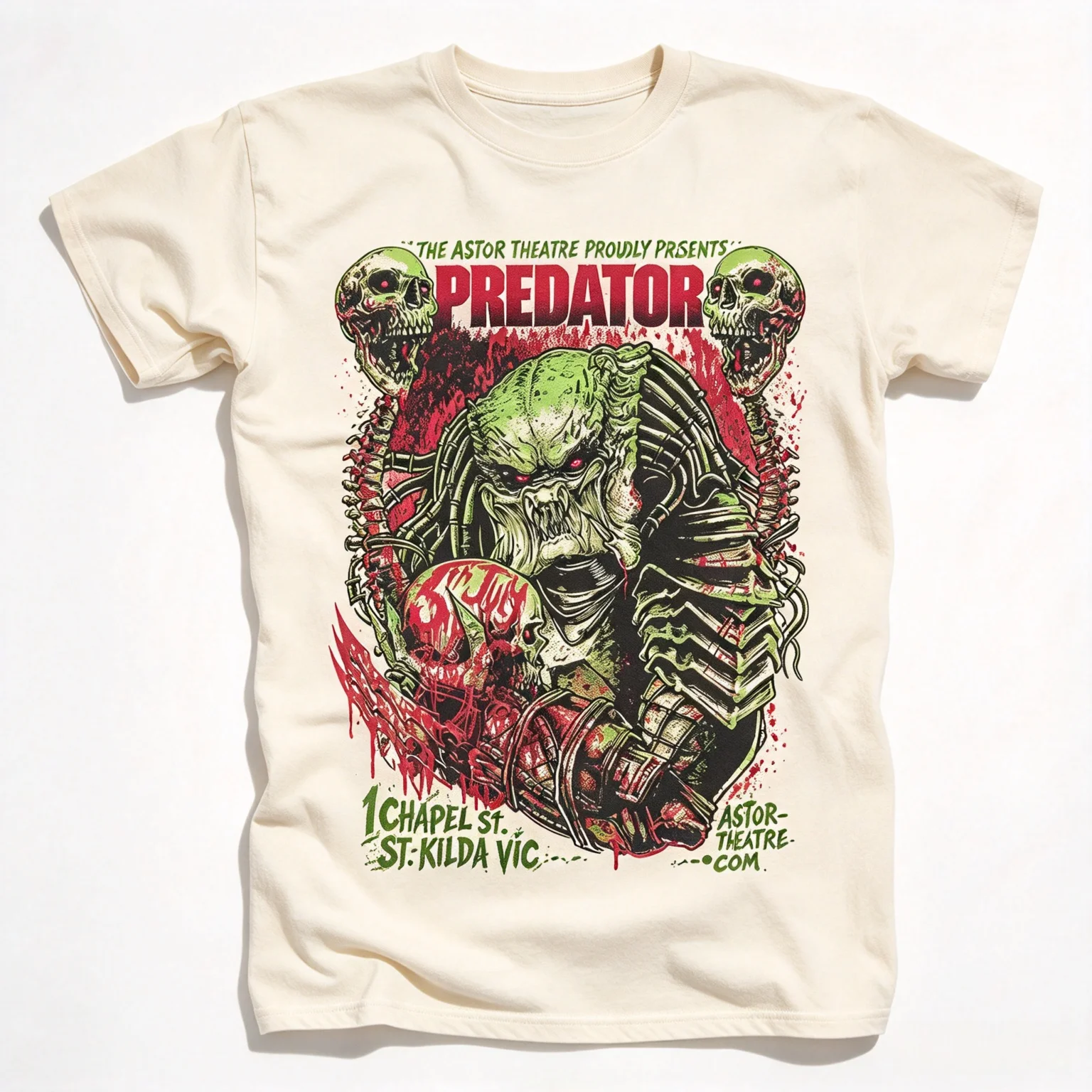 New Style Skull Demon Iron-blood Warrior Pattern Printed Loose Short-sleeved Men's and Women's Casual Round-neck T-shirt