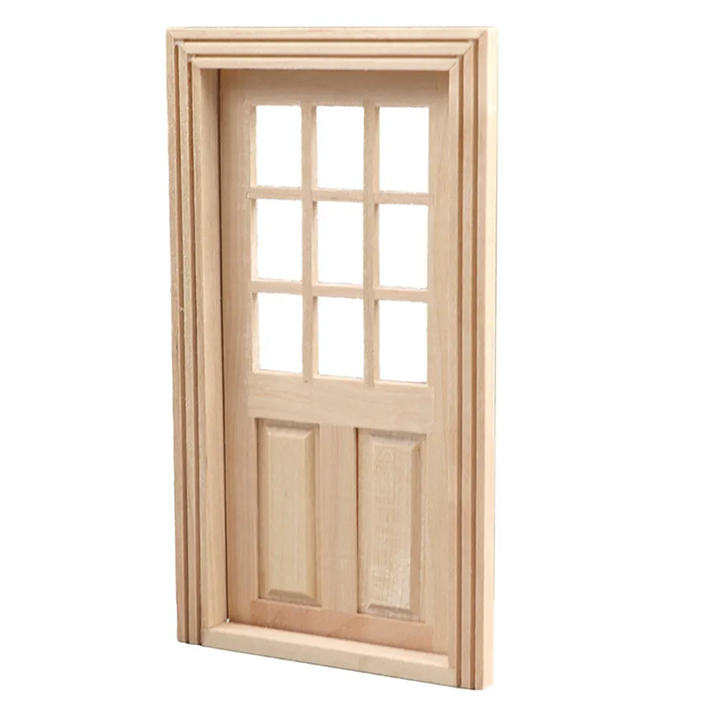 

Tiny House Mini Door Wooden Miniature Furniture Door for Dollhouse Decor Stylish Cute Ambience Enhancer Mini Home Accessory