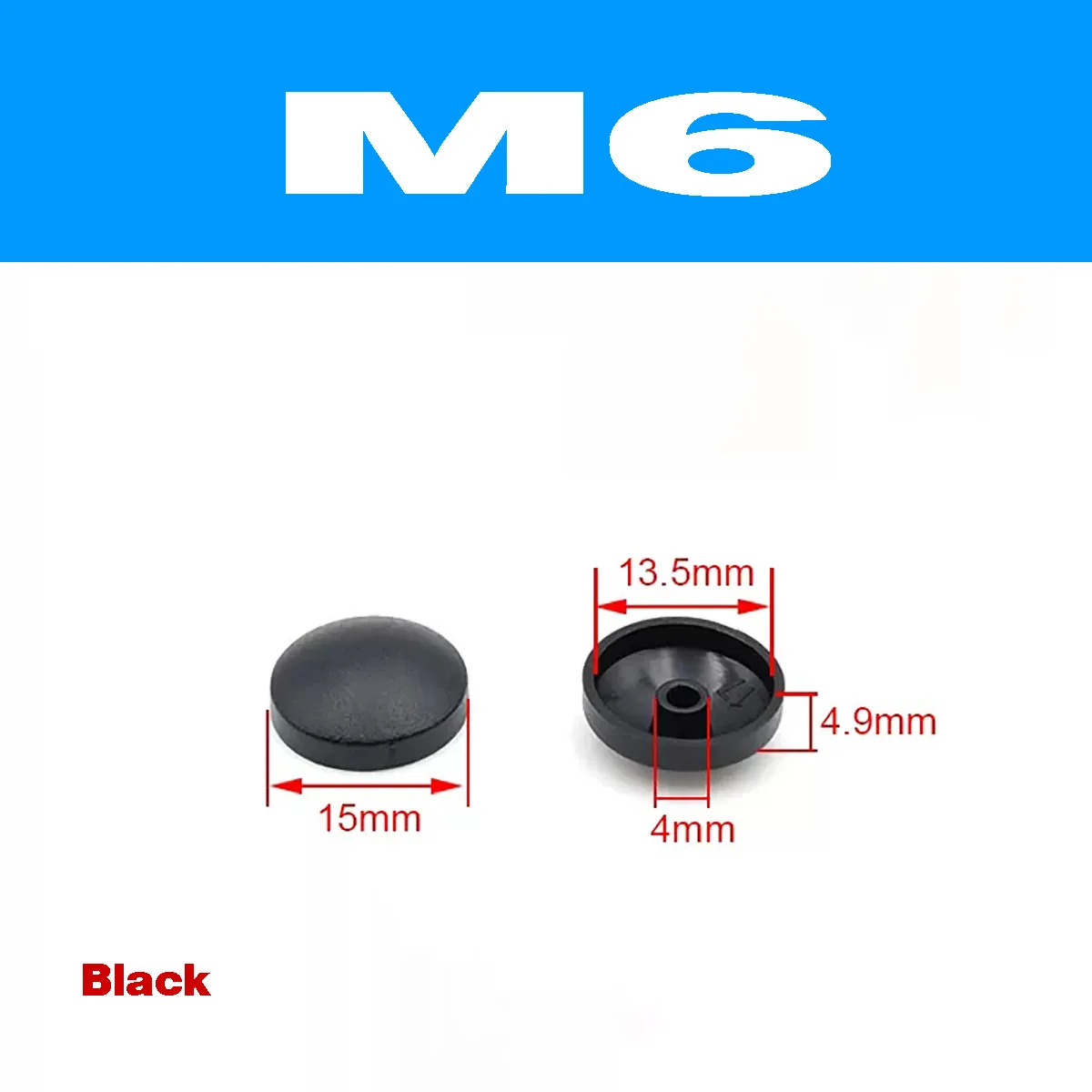 Hongtu M5 M6 Round Head With Gasket, Hexagonal Screw Cap/Plastic Ugly And Dustproof Cap