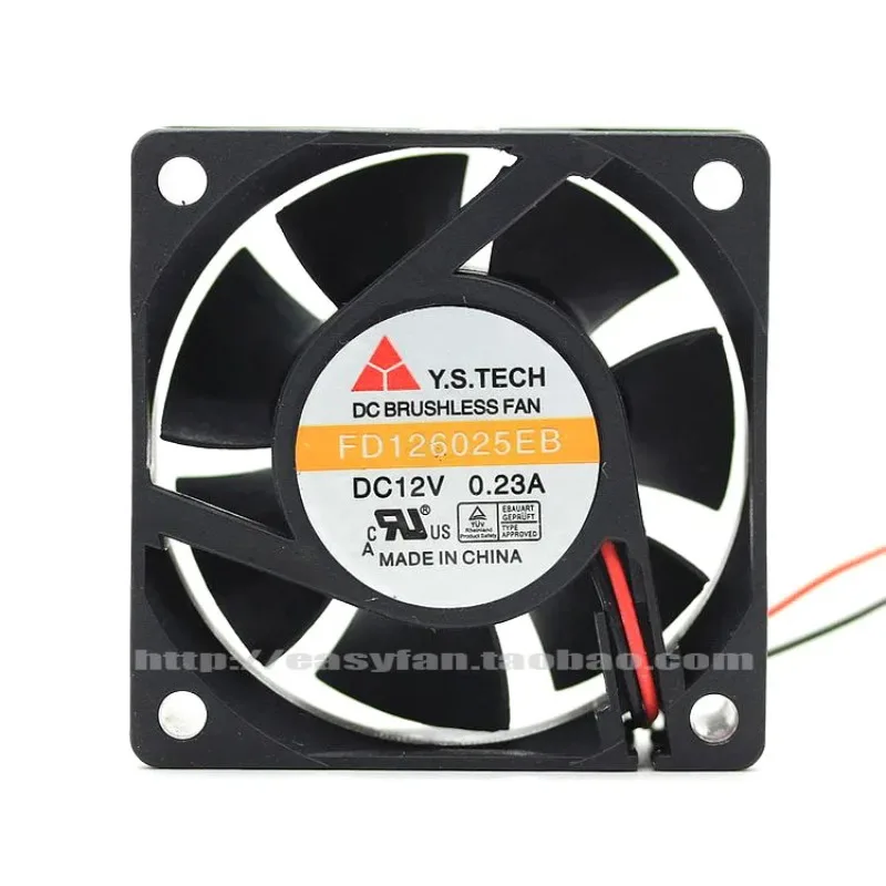 JFG For Y.S.TECH FD126025EB 12V 0.23A 6025 6cm Cooling Fan