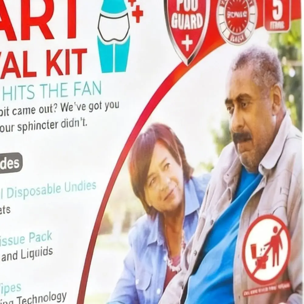 Aluminum Alloy Funny Sharting Survival Kit Include Underwear Include Butt Wipes Funny Shart Survival Kit Hilarious Pooping