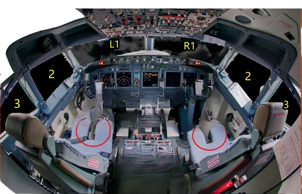 

Visor Airbus A320 visor visor simulator with radiation protection can see through