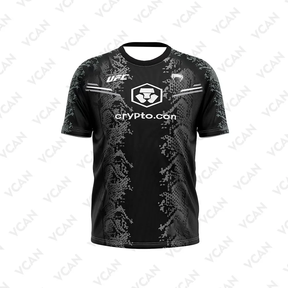 Men\'s Venom UFC Printed T-Shirt Comfortable Breathable Sweat Absorbing Race Top Boxing Apparel Running Short Sleeves