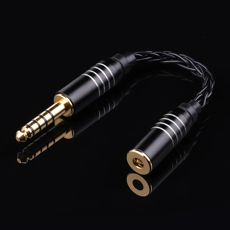 Ulepszony kabel do słuchawek przewód do konwersji równowagę 4.4mm, aby 2.5 równowagę kobiet 4.4mm do 3.5 kobiet stereo