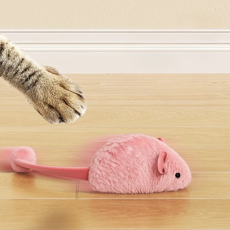 Interactive Mouse Plush Cat Chew Toy Squeaky Luminous Mice Kitten Toy Bite Resistant Teeth Cleaning Cat Toy Supplies, image 4