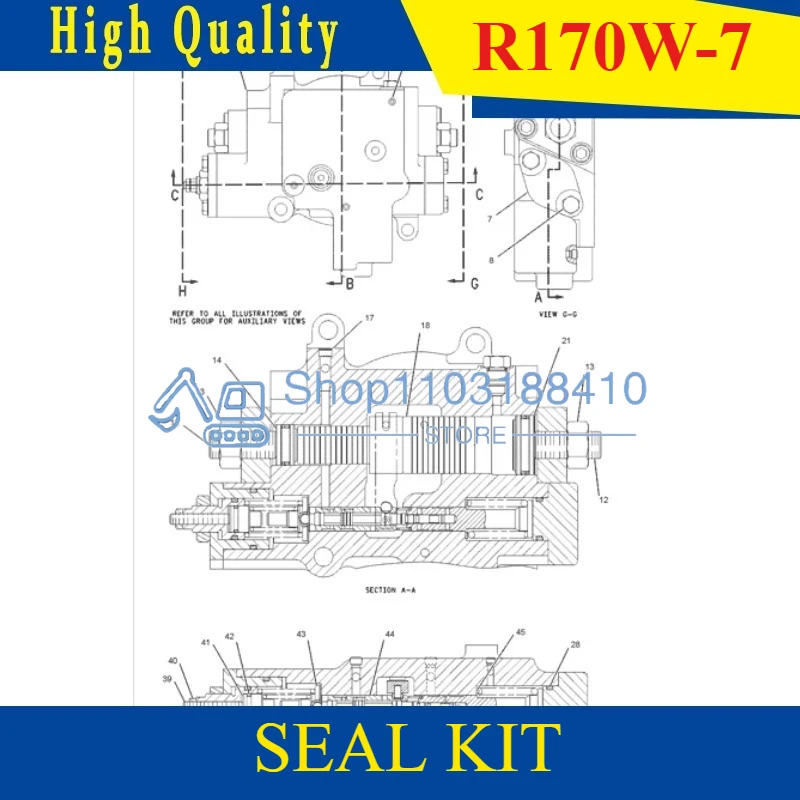 BOOM/ARM/BUCKET/BLADE/SWING CYLINDER SEAL KIT AND MAIN PUMP MAIN VALVE SWING MOTOR TRAVEL MOTOR SWIVEL JOINT KIT