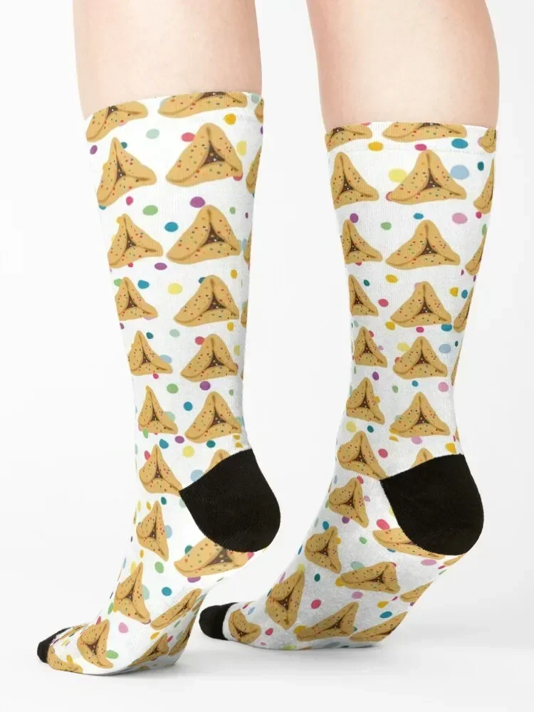 Purim Hamantashen - Purim Socks funny sock hip hop Non-slip Socks For Man Women's