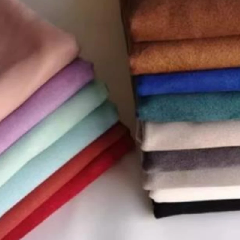 

Double Sided Elastic Suede Fabric for DIY Clothing Fashion Car Roof Modification Cloth Sewing Material By The Meter