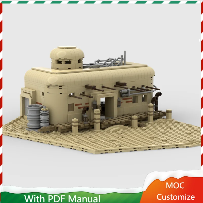 

1119 PCS MOC Beige Desert Architecture Model Modular DIY Set Building Blocks Kids Assembly Display Toys Festival Surprise Gift