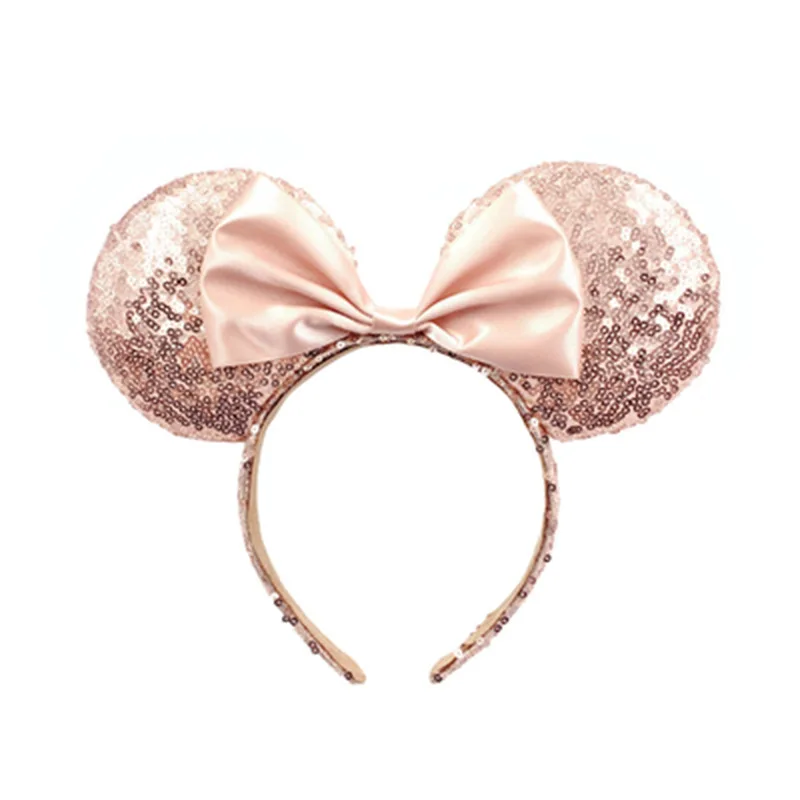 Vergnügungspark Mickey Stirnband, Minnie 3D Pailletten, Schleifenstirnband, Mickey Mouse Pailletten-Stirnband – Detail 5