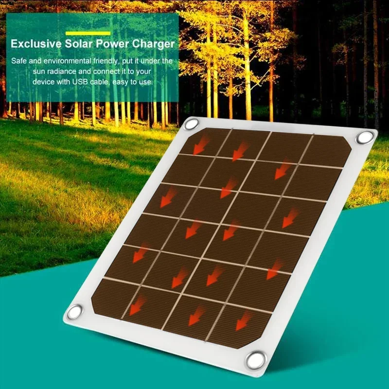 Panel Solar portátil de 50W, cargador de batería Dual USB 5V 2A, placa de células solares, cargador de coche para teléfono, Camping al aire libre