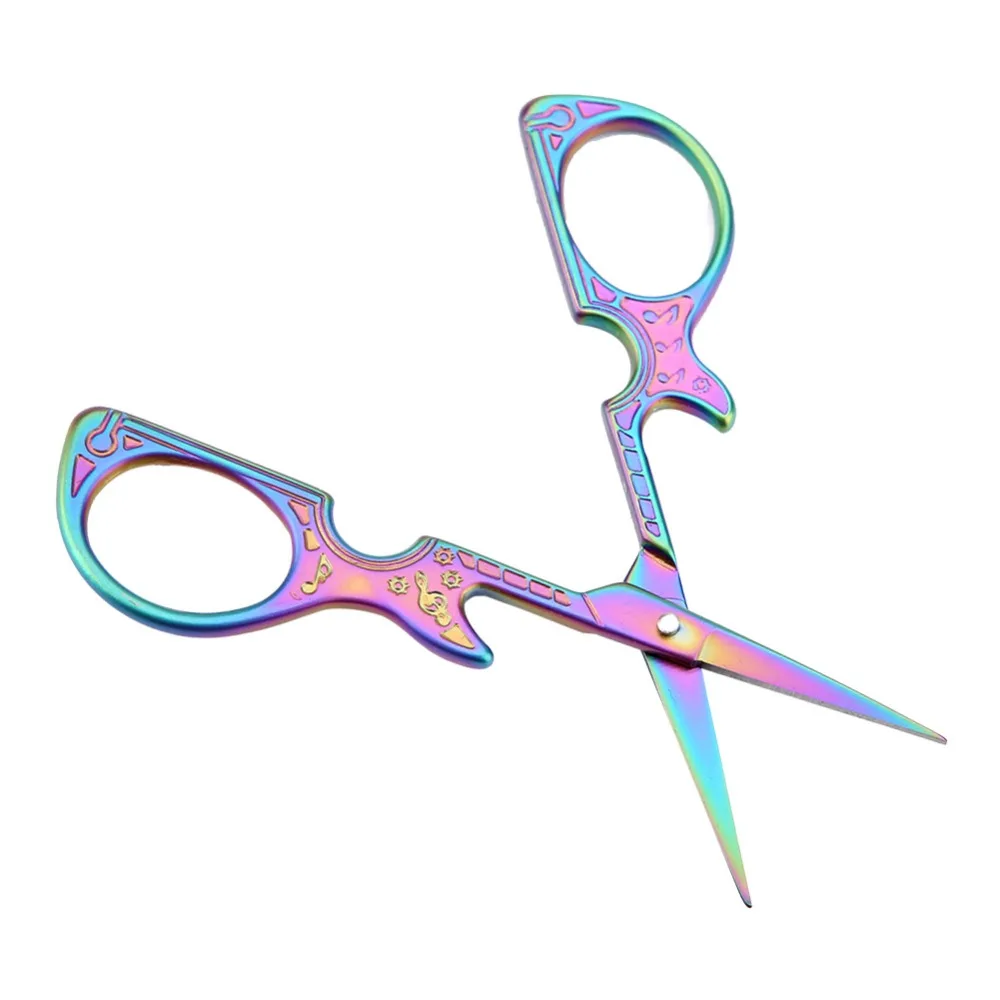 Fashionable Retro Guitar Shape Scissors Multicolour Cute Design Embroidery Scissors Sewing Scissors Embroidery Work
