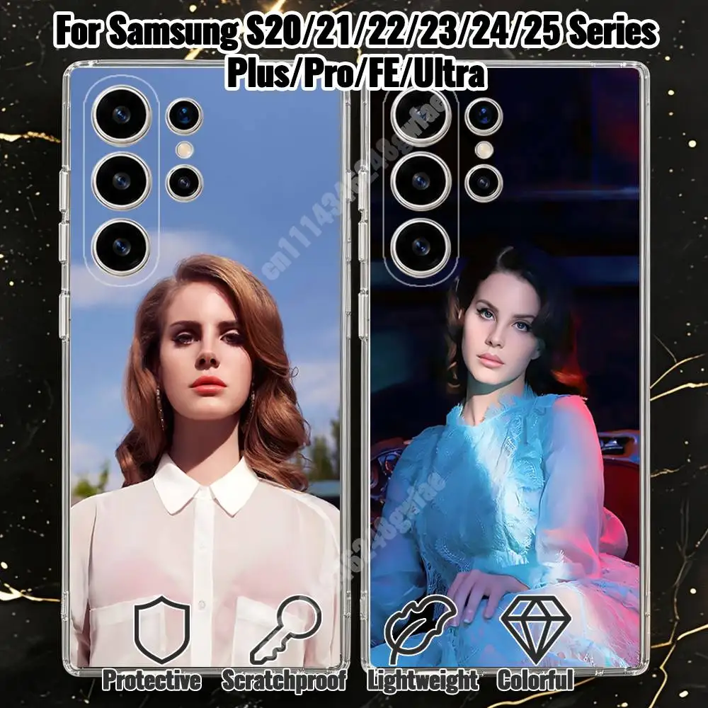 L-Lana D-Del R-Rey Stove Album LDR Phone Case for Samsung Galaxy S20 21 22 S23 24 25 Ultra Plus FE Lite Transparent Protector