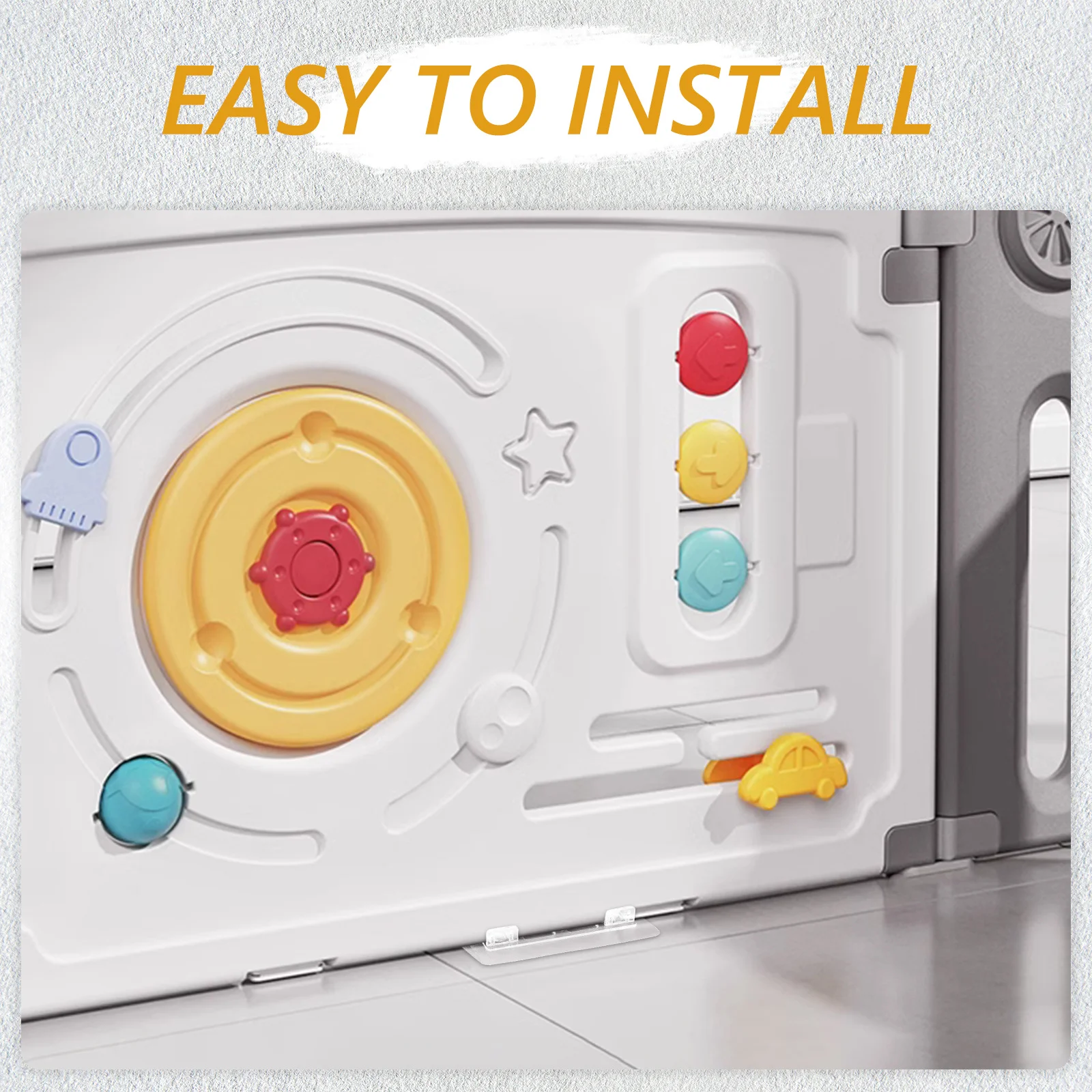 Cuscinetti adesivi antiscivolo per stabilizzatore per box da 8 pezzi per supporto base per box per bambini Fissatore stabilizzatore in plastica per uso domestico