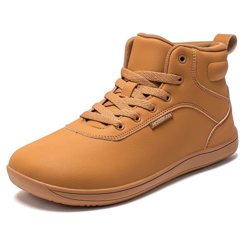 أحذية HOBIBEAR حافي القدمين متوسطة الارتفاع للجنسين ذات مقدمة واسعة من الجلد الصناعي بأربطة للمشي في الهواء الطلق #2