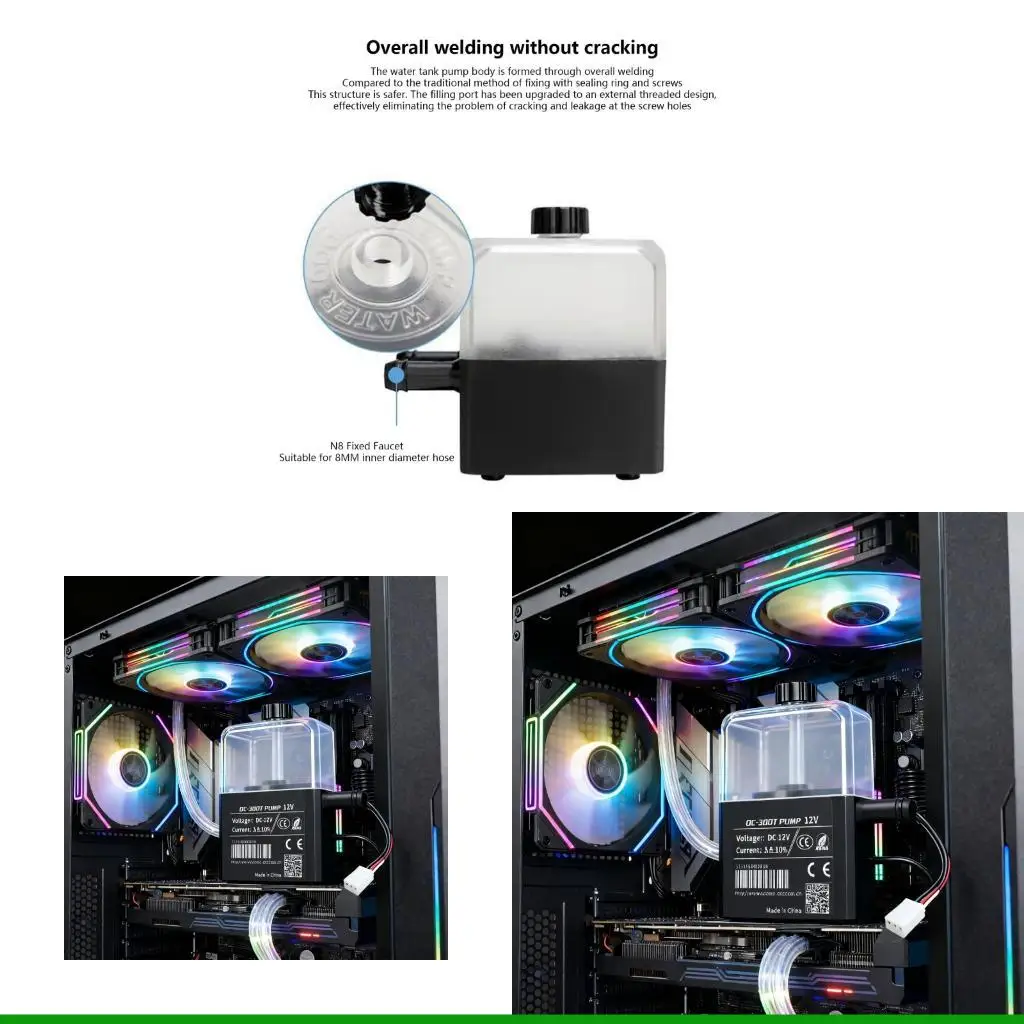 

U55C Quiet 1.9M Lift Water Cooling 3Pin Power Connectors with Stability Optimized Circuit Design