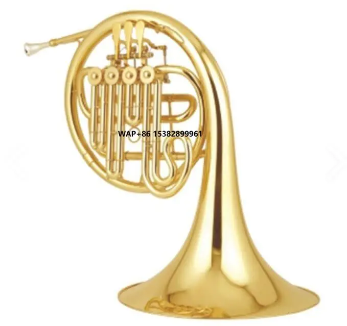 

F/ Bb 4 Keys Gold Lacquered Double French Horn Professional Brasswind Musical Instrument with case Custom Brand Made in China