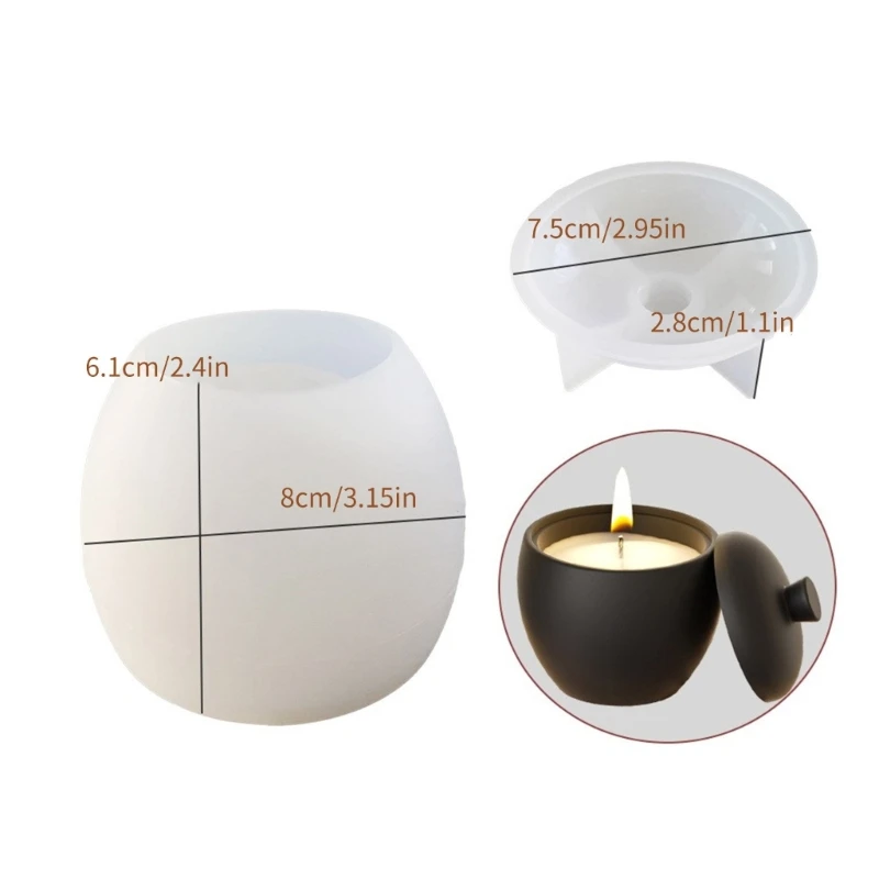 Handmade Gypsum Cup Mold Resin Concrete Storage Box Making Silicone Mould