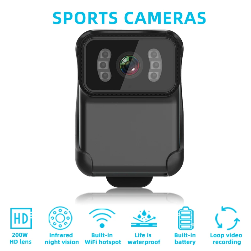 Videocamera Wireless Wifi Hotspot Mini DV videocamera per Vloging Video sport 1080P videocamera HD videosorveglianza supporto Wireless 256G