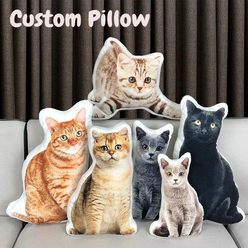 DIY Photo Custom Cushion Personalized Pet Plush Toys Dolls Stuffed Animal Pillow Customization Humanoid Pillows Birthday Gifts