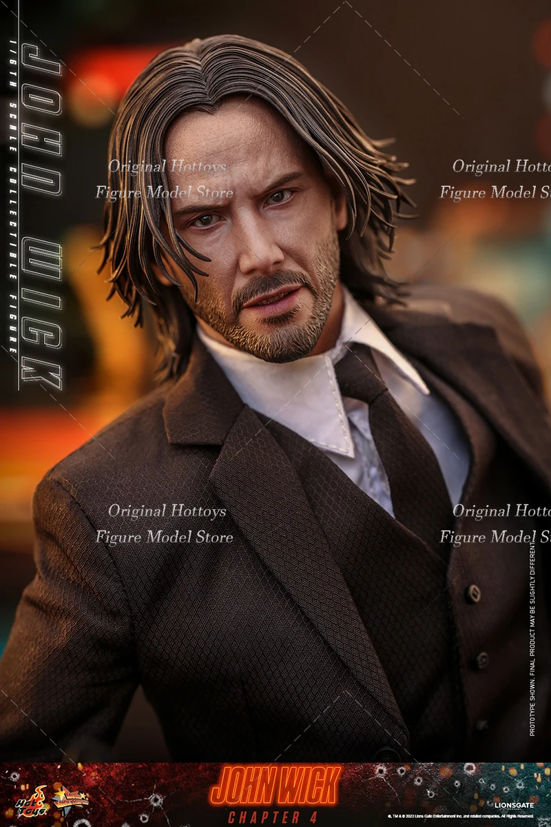 HOTTOYS HT MMS729 1/6 Scale Male Soldier Keanu Reeves John Wick：Chapter 4 John Wick Full Set 12-inches Action Figure Doll