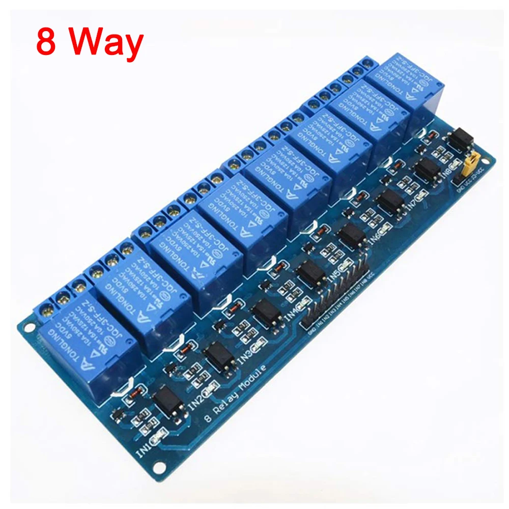 5V 12V 1 2 4 6 8 Channel Relay Module with Optocoupler Relay Output 1 2 4  8 Way Relay Module for Arduino