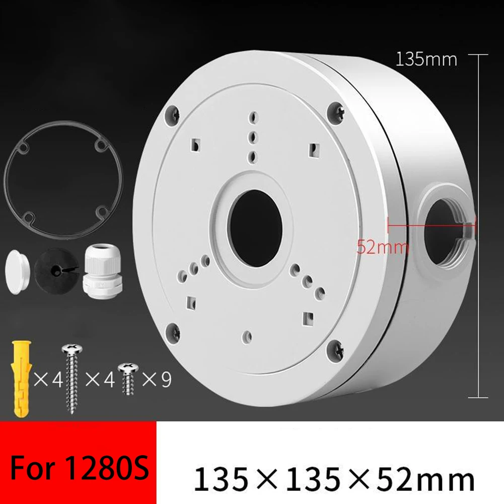 

1PC For 1280S Aluminum Alloy Indoor Outdoor Junction Box For Dome Camera Features Pre-drilled Holes For Easy Access 135*135*52mm