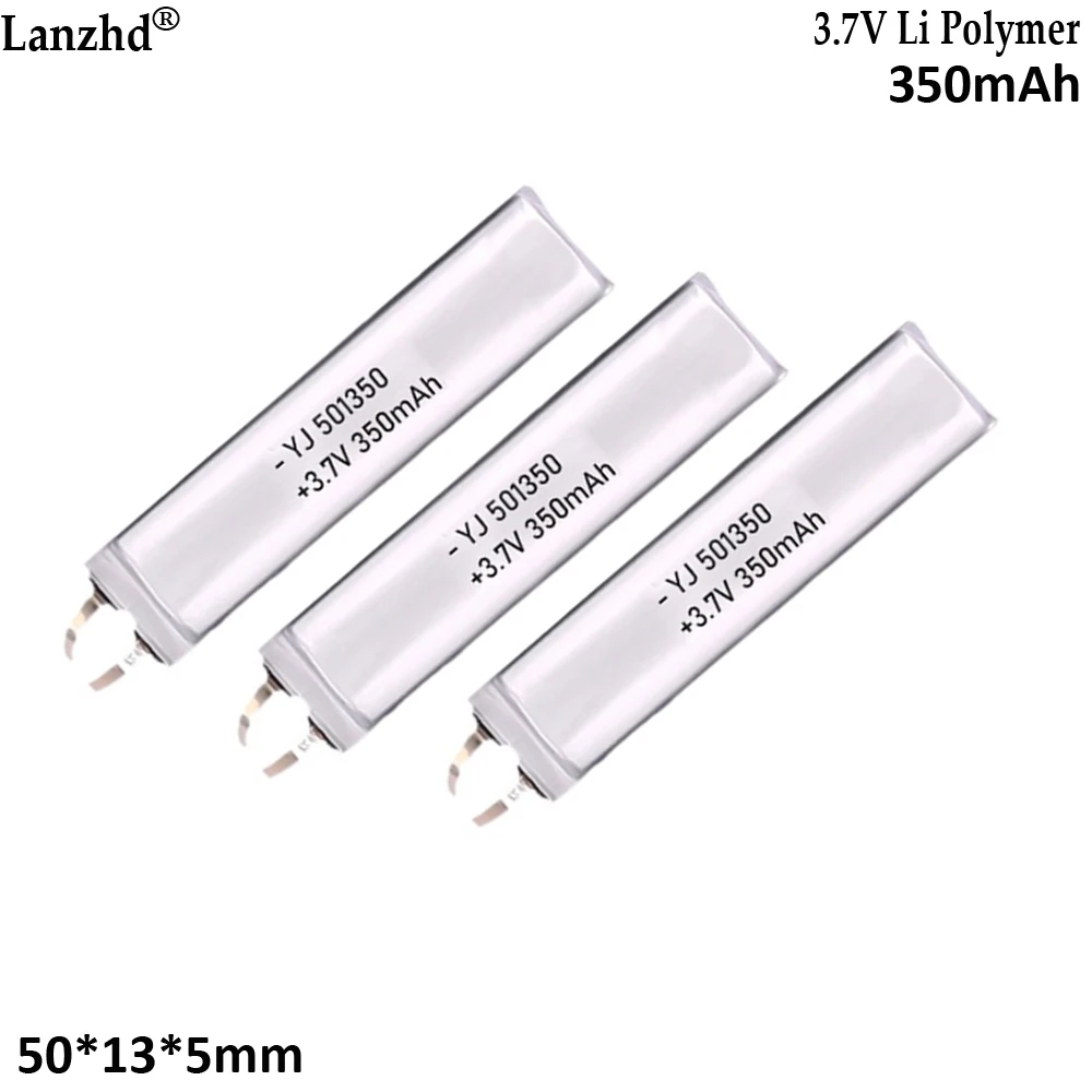 ternary polymer battery 501350 350mAh For water replenishment device, toy digital, , Bluetooth headphones, electric toothbrush