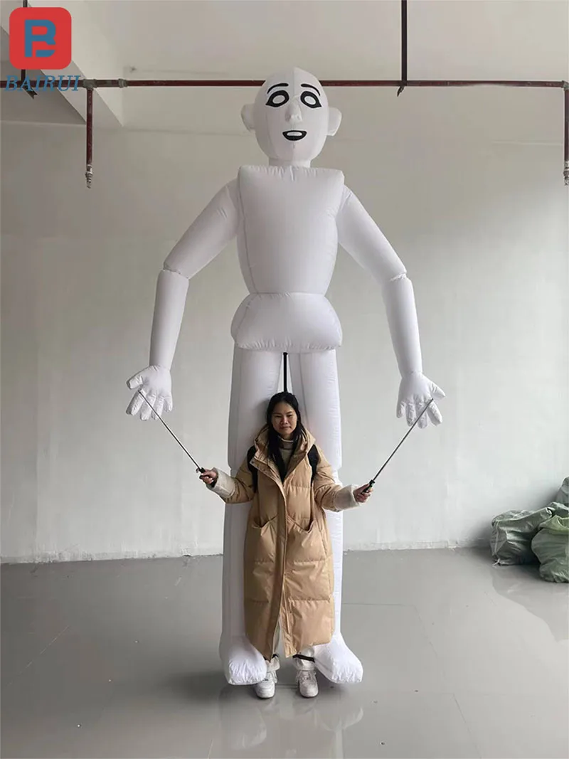 Aufblasbare Cartoon-Walking-interaktive, handklappende Parade-Puppen im Freien, individuelle Bar-Spielplatz-Bühnen-Requisiten