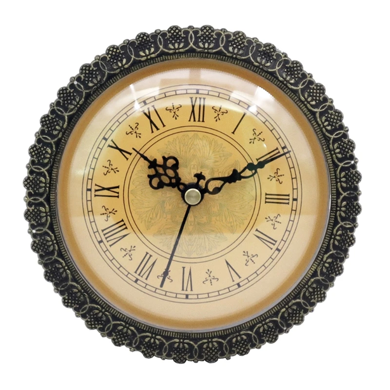 

Ретро кварцевые часы вставка 150 мм кварцевые часы с имитацией ретро пластиковой рамкой и металлическим циферблатом для дома DIY