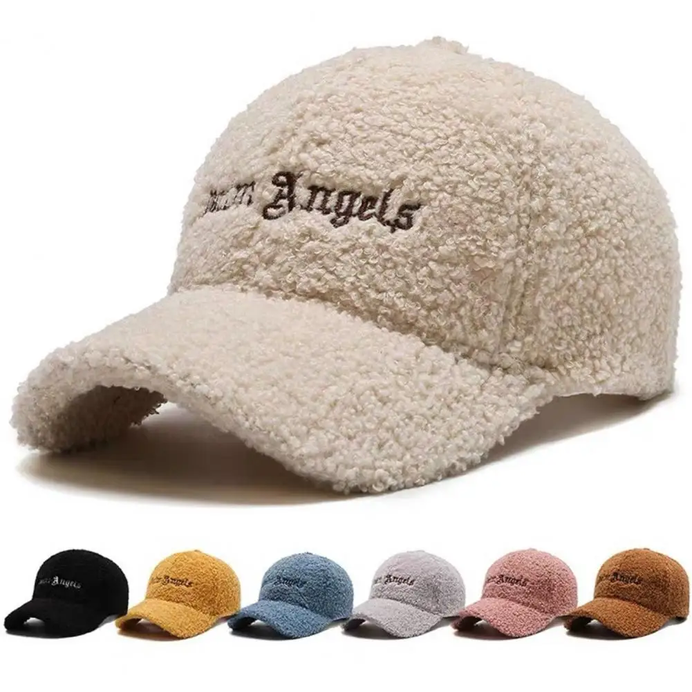 Autumn Winter Baseball Cap Women Artificial Lamb Wool Hats Version Tides Warm Cap Plush Baseball Caps Spring Baseball Cap