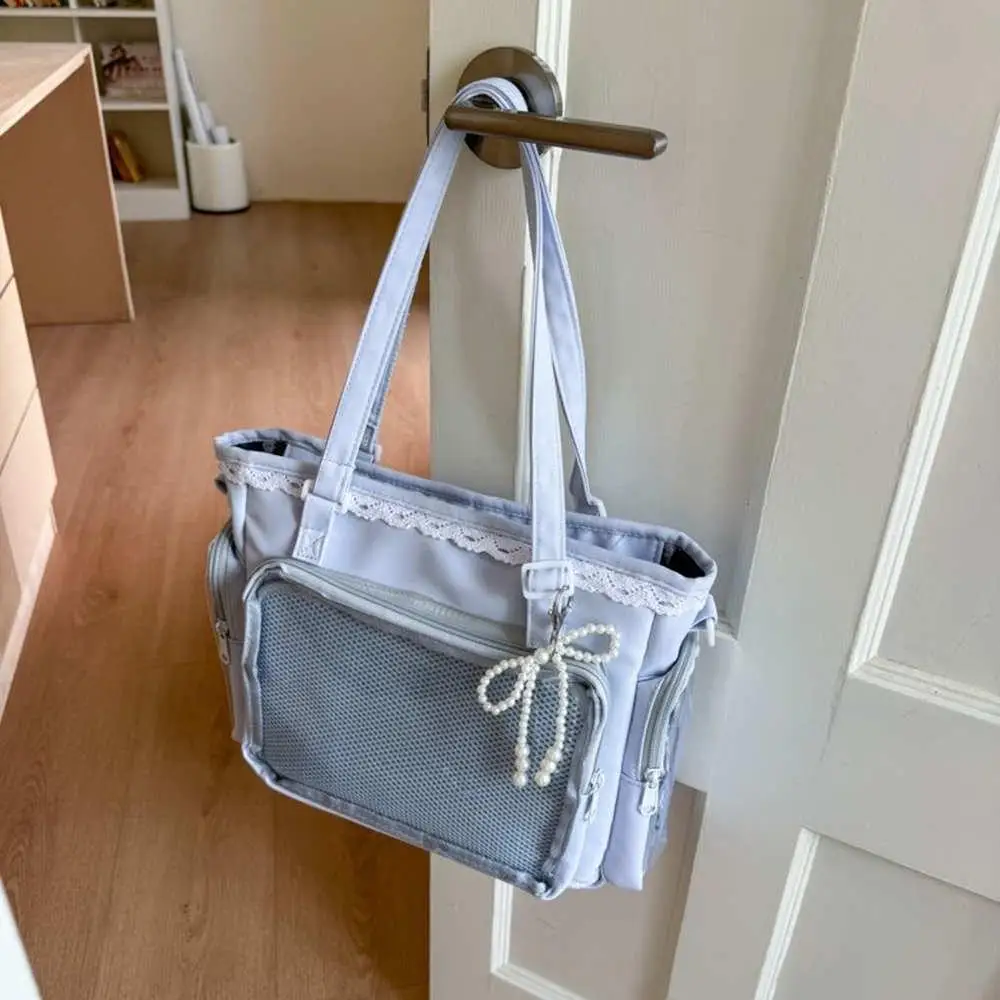 

Y2K Ballet Girl Large Capacity Ita Bag Japanese Transparent JK Shoulder Crossbody Bags Casual Tote Bag DIY Display Handbags Gift