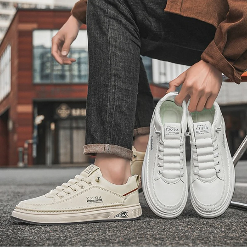 Męskie sneakersy z imitacji sk – Leather Work Fabric recenzja i cena
