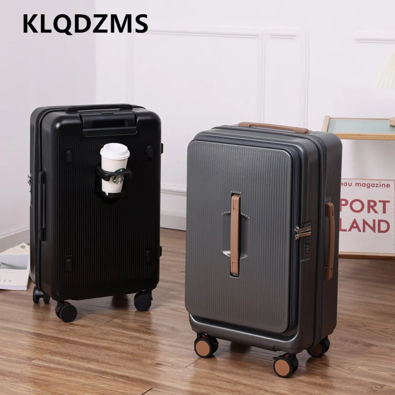 KLQDZMS حقيبة عالية الجودة 20 "22" 24 "26" 28 "30 بوصة الجانب افتتاح الصعود صندوق سعة كبيرة حقيبة تروللي بعجلات المتداول الأمتعة #6