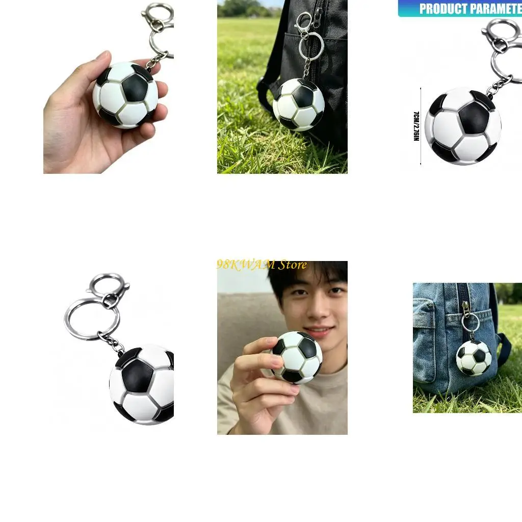 

Handheld Spin Soccer Soccer Keychain For Office Car Or School Use 68UF
