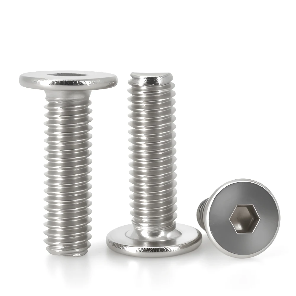 M2 M2.5 M3 M4 M5 M6 M8 Hex Hexagon Socket Ultra Thin Super Low Flat Wafer Allen Head Bolt 304 Stainless Steel A2-70 Screws image 4