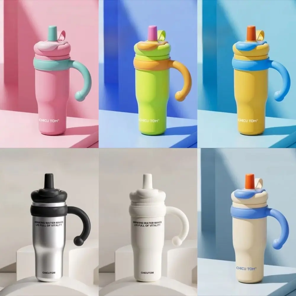

Fashion 1000ml Thermal Water Bottle Creative Large Capacity Outdoor Insulated Mug Leak Proof Portable Cold Beverages Cups Sports