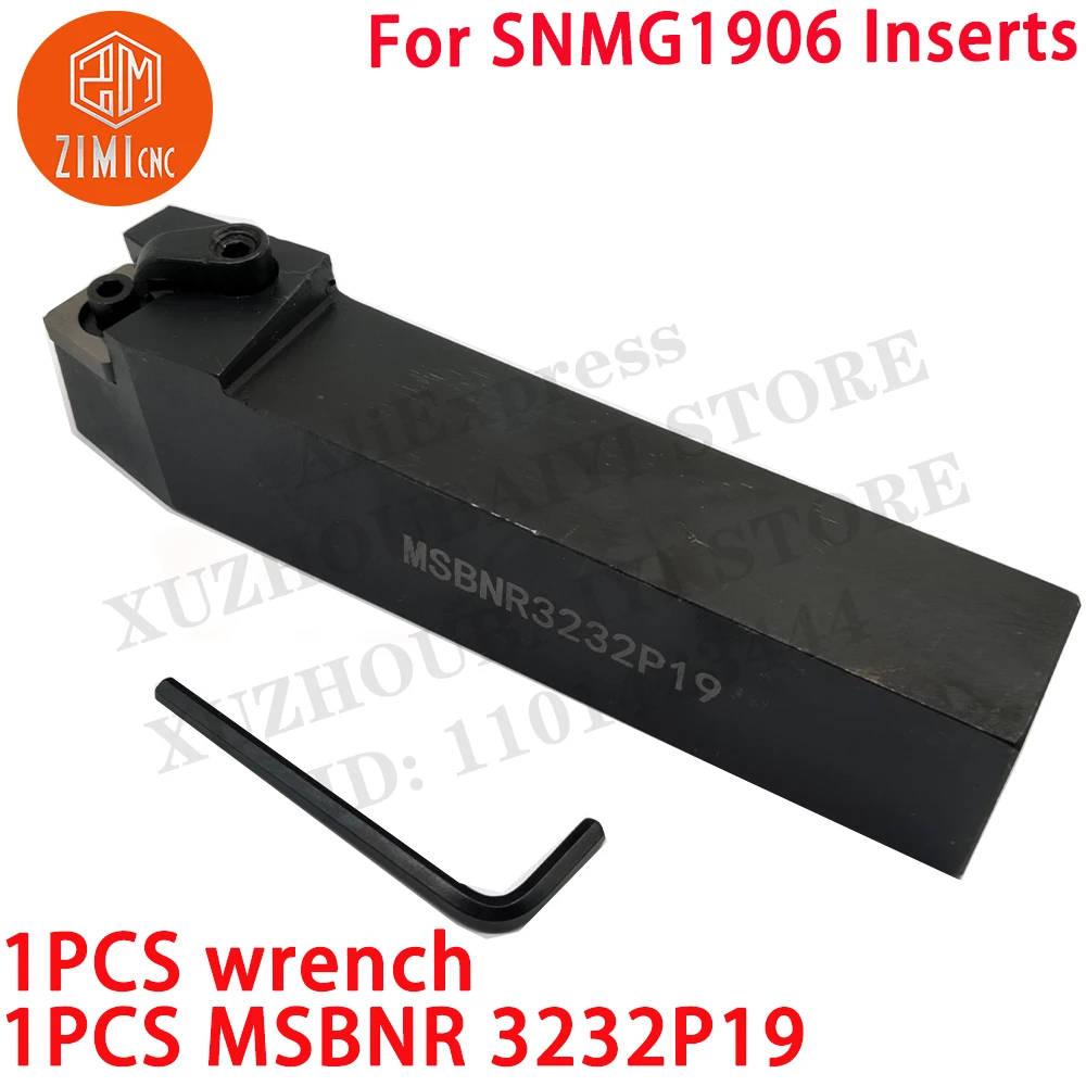 MSBNR 3232P19 pemegang pisau Braket Bubut CNC Pemegang Alat Eksternal Untuk sisipan SNMG1906 alat pemotong mesin bubut logam Sisipan Karbida