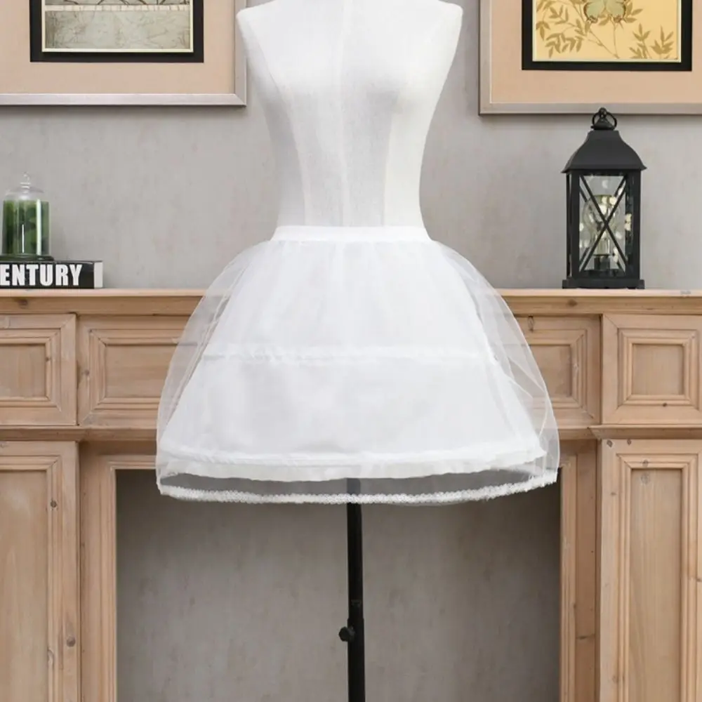 Fashion White Lolita Petticoat Breathable Elastic Ball Gown Underskirt With Hoop 40/45/50/60cm Hoop Petticoat Party Dress view 5