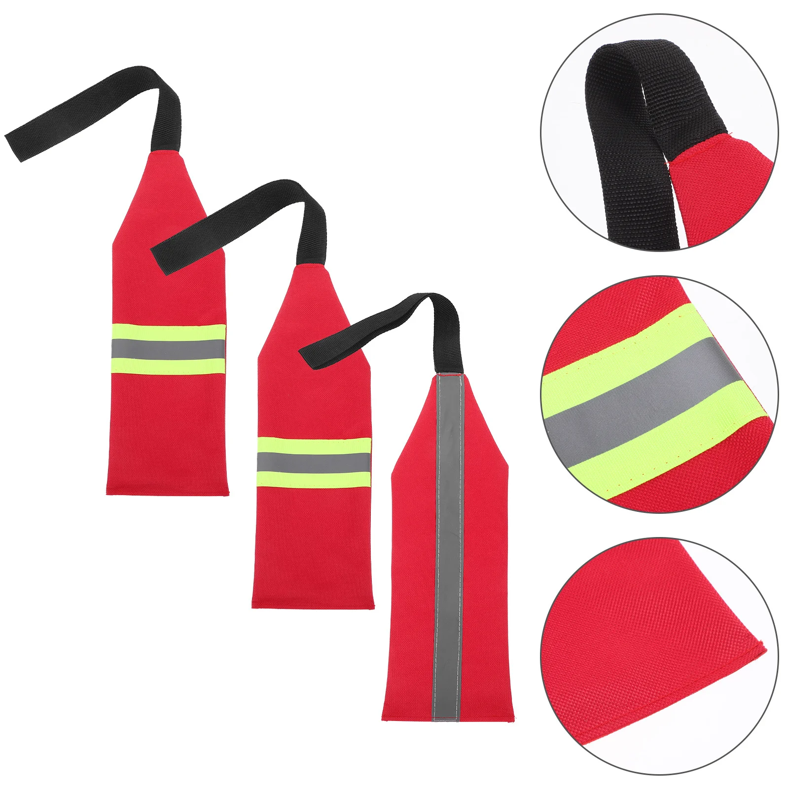 

3Pcs Kayak Towing Flag Safety Warning Flag Reflective Polyester Lightweight Foldable for Kayak Canoe Boat Trailer Outdoor Water