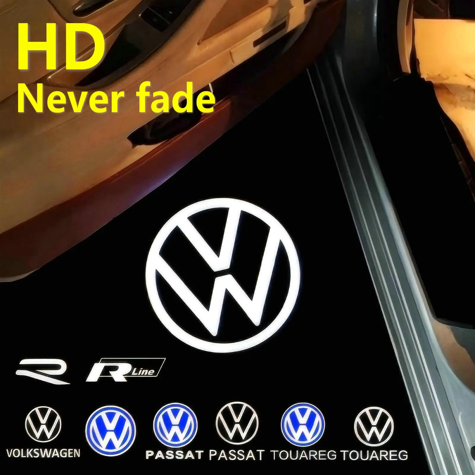 2X LED Car Door Logo Light Projector Lamp For VW Volkswagen Talagon Tavendor Teramont X THARU Viloran TAYRON X GTE 2019 - 2024