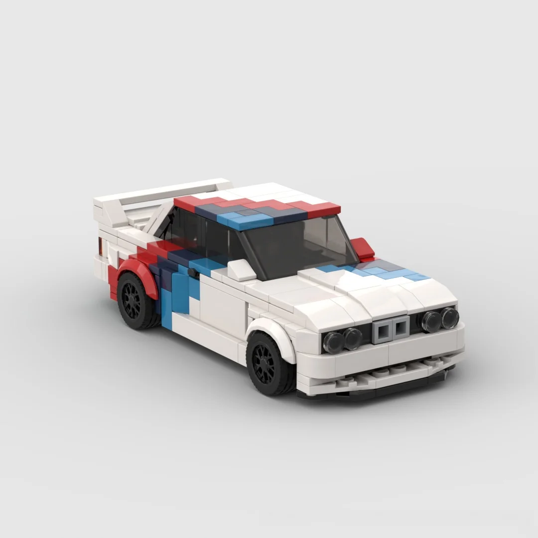 Bouwstenen modelauto, snelheidsserie, E30 M3 racewagen, voor jongensgeschenken, geschenken, woondecoratie, ornamenten, kinderspeelgoed