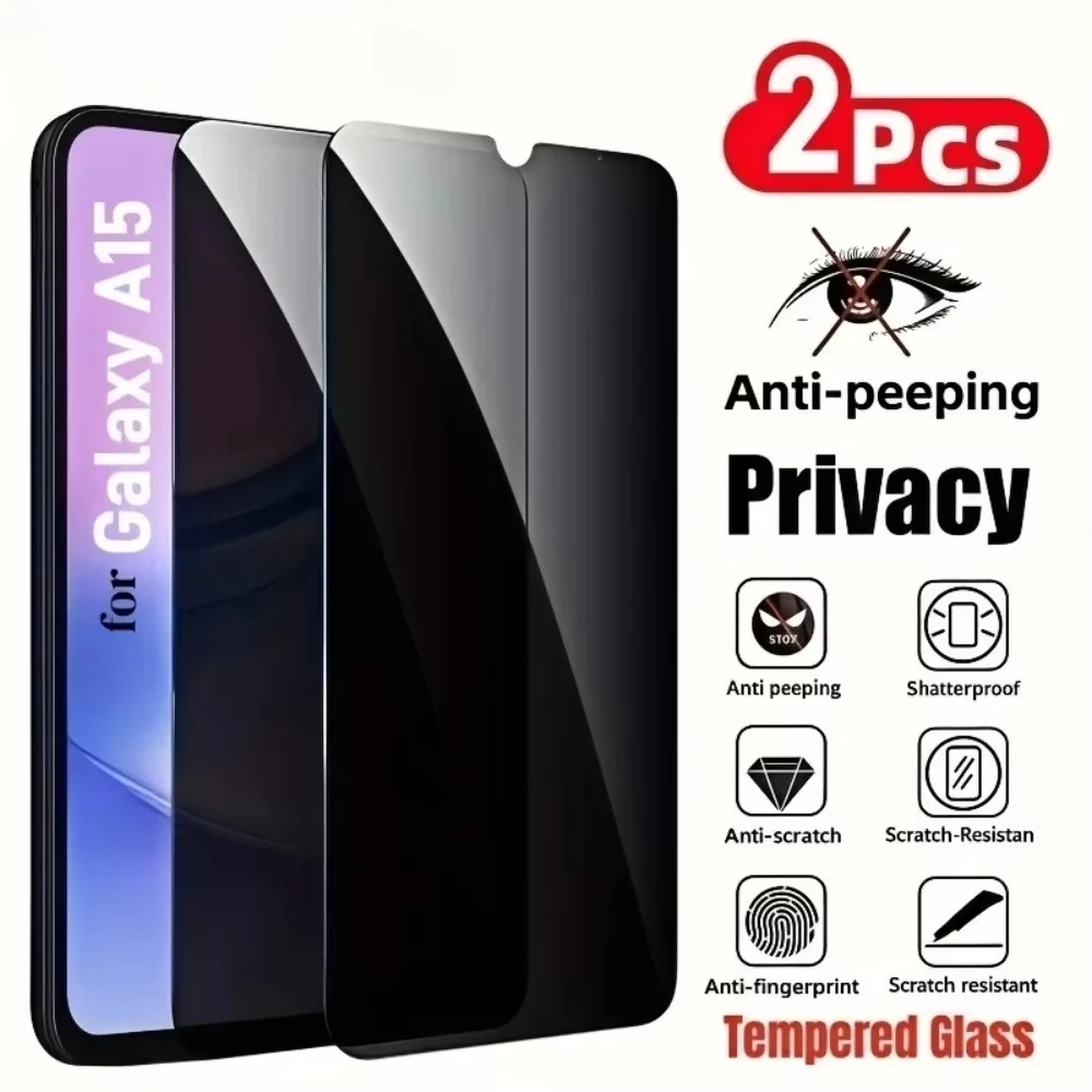 

2Pcs Privacy Screen Protector For Samsung A56 5G S25 Ultra A55 A54 A36 A25 A53 A16 A52 A51 S24 S23 S22 Plus S24 Ultra S24 S23 FE