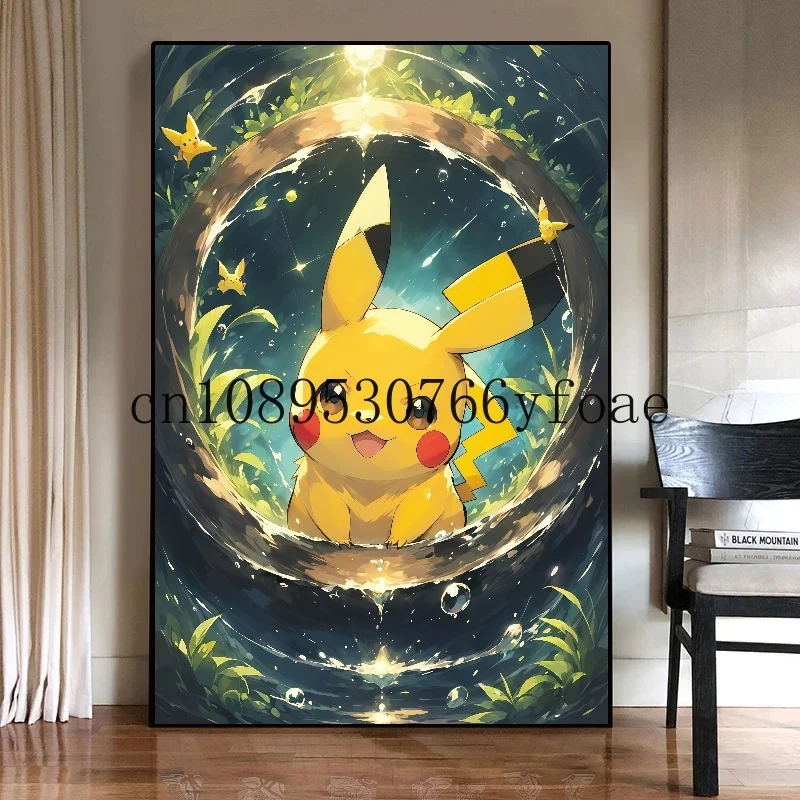 Poster HD Anime Jepang Klasik Pokemon Pikachu Dekorasi Dinding Seni Lukisan Kanvas Modern Gambar Dekorasi Ruangan Hadiah Anak-anak Cuadros