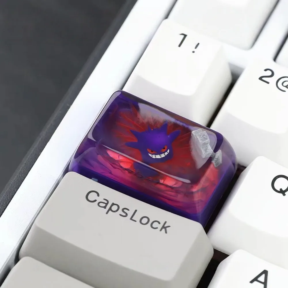 

Pokémon Gengar Personalized Keycap Single Crystal Glue Mechanical Keyboard Cap Customized Creative Keyboard Modification Gift