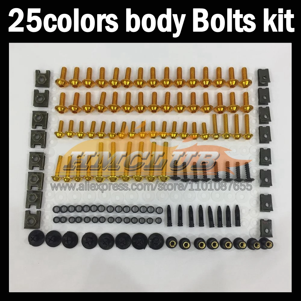 268ps Full Screws Kit Body bolt For KAWASAKI NINJA ZZR1400 1400 ZZR-1400 2006 2007 2008 2009 2010 2011 Fairing bolts screw NutS