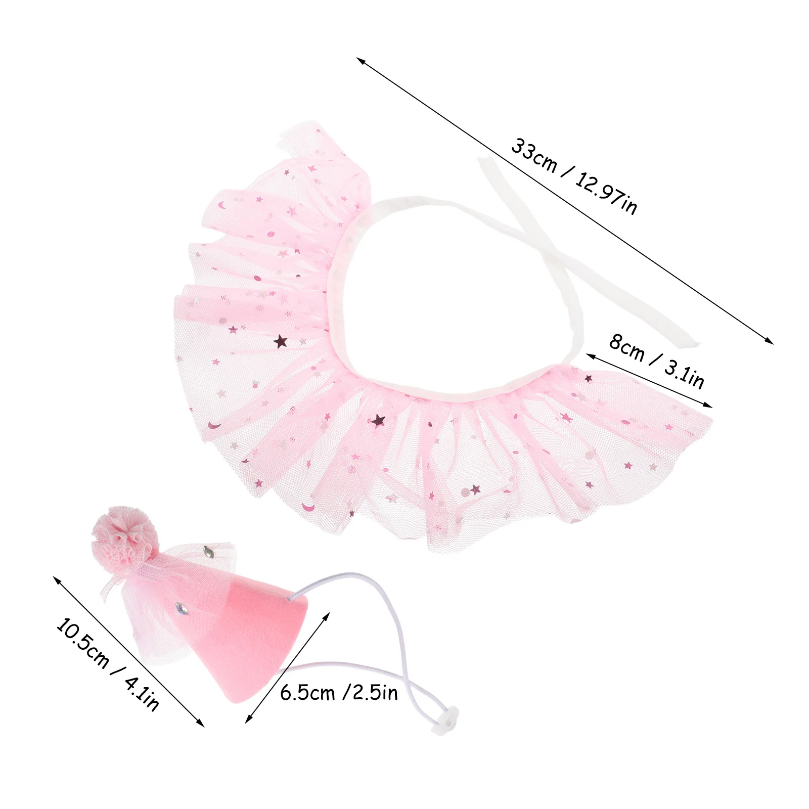 1 مجموعة الحيوانات الأليفة عيد ميلاد التبعي القط الكلب الأميرة زي بريق الترتر مريلة الدانتيل توتو حجر الراين ورأى قبعة الزي الطرف صور الدعائم #3